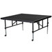 National Public Seating TFXS48482432C10 Transfix 48" x 48" Adjustable Portable Stage with Black Carpet - 24" to 32" Height Main Thumbnail 2