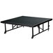 National Public Seating TFXS48482432C10 Transfix 48" x 48" Adjustable Portable Stage with Black Carpet - 24" to 32" Height Main Thumbnail 1
