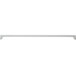 A white Cambro Camshelving® Premium traverse shelf with a white metal bar.