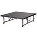 National Public Seating TFXS48481624C02 Transfix 48" x 48" Adjustable Portable Stage with Gray Carpet - 16" to 24" Height Main Thumbnail 1
