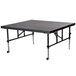 National Public Seating TFXS48481624C02 Transfix 48" x 48" Adjustable Portable Stage with Gray Carpet - 16" to 24" Height Main Thumbnail 2