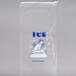 20 lb. Clear Plastic Drawstring Ice Bag with Polar Bear Graphic - 250/Case Main Thumbnail 2