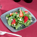 Fineline 1508-SV Renaissance 7 1/2" Silver Square Salad Plate - 120/Case Main Thumbnail 1