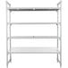 A white metal Cambro Camshelving® Premium stationary unit with shelves.