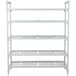 A white metal Cambro Camshelving Premium unit with 5 shelves.