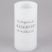 Sterno 60178 6" White Programmable Flameless Real Wax Pillar Candle with Reserved Decal - 6/Case Main Thumbnail 2