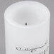 Sterno 60178 6" White Programmable Flameless Real Wax Pillar Candle with Reserved Decal - 6/Case Main Thumbnail 4