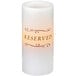 Sterno 60178 6" White Programmable Flameless Real Wax Pillar Candle with Reserved Decal - 6/Case Main Thumbnail 6