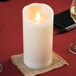 Sterno 60152 Mirage 7 1/2" Cream Programmable Flameless Flickering LED Candle - 6/Case Main Thumbnail 1
