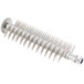 A metal screw with white plastic spirals on the end.