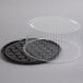 A D&W Fine Pack clear plastic cake container with a clear dome lid.