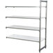 A white rectangular metal Camshelving unit with 3 shelves.