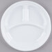 Dart 9CPWF 9" White 3 Compartment Famous Service Impact Plastic Plate - 500/Case Main Thumbnail 2