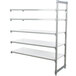 A white rectangular Cambro Camshelving® Elements Add On unit with 5 shelves.