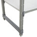 A grey metal Cambro Camshelving Elements add-on unit with a solid shelf.