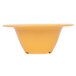 A yellow GET Tropical Yellow melamine bowl with a wide rim.