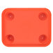 An orange polypropylene tray with cup holders.