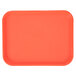 An orange rectangular tray with a textured surface.