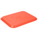 A red square plastic fast food tray with a triangle pattern.