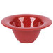 A red GET Sensation melamine bowl with a wide rim.