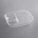 Carnival King Two Compartment Plastic Nacho Tray - 125/Pack Main Thumbnail 2