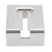 A silver square Grindmaster Cecilware Lockdown Washer with a hole in it.