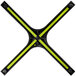 A yellow cross shaped Flat Tech table pad with black straps.