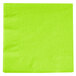 A Fresh Lime Green paper napkin with a white border.