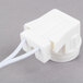 An Avantco fluorescent light socket assembly with white wires.