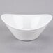 World Tableware INF-150 Porcelana Infinity 13 oz. Bright White Oval Porcelain Bowl - 24/Case Main Thumbnail 2
