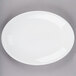 World Tableware 840-540R-15 Porcelana Rolled Edge Coupe Platter 15 1/4" x 11 1/4" Bright White Oval Porcelain - 6/Case Main Thumbnail 2
