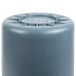 A grey plastic container with a lid.