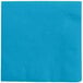 A turquoise napkin with a white background.