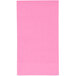 A pink paper towel with a white border.