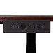 Luxor STANDE-60-BK/DW Dark Walnut Electric Adjustable Standing Desk with Black Steel Frame - 60" Main Thumbnail 3