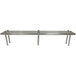 Advance Tabco TS-12-144 12" x 144" Table Mounted Single Deck Stainless Steel Shelving Unit - Adjustable Main Thumbnail 1