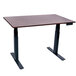 Luxor STANDE-48-BK/DW Dark Walnut Electric Adjustable Standing Desk with Black Steel Frame - 48" Main Thumbnail 2