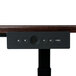 Luxor STANDE-48-BK/DW Dark Walnut Electric Adjustable Standing Desk with Black Steel Frame - 48" Main Thumbnail 3