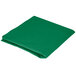 An emerald green Creative Converting table cover folded on a white background.