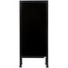 A black rectangular Aarco A-Frame sign with black porcelain board panels.