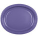 Creative Converting 433268 12" x 10" Purple Oval Paper Platter - 96/Case Main Thumbnail 2