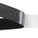 A white tape with a black strip.