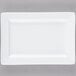 Libbey SL-20 Slate 8" x 5 5/8" Ultra Bright White Wide Rim Rectangular ...