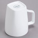 A Libbey ultra bright white porcelain mug with a handle.