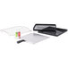 A black and white Bakers Pride E300 countertop oven tray with a handle.