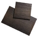 Two American Metalcraft walnut melamine serving boards with dark brown stains on a wood surface.