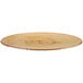 An oval melamine serving board with a faux rustic wood pattern.