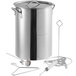 Backyard Pro 30 Qt. Stainless Steel Stock Pot / Turkey Fry Pot with Lid and Accessories Main Thumbnail 2