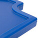 A navy blue plastic shelf for a Cambro Versa Cart.