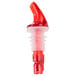 Tablecraft 148A 1 oz. Red Spout / Red Tail Measured Liquor Pourer without Collar   - 12/Pack Main Thumbnail 1